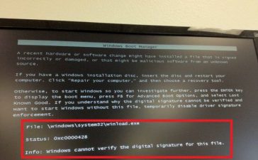 Thông báo windows boot manager