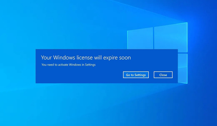 Thông báo Your Windows License Will Expire Soon